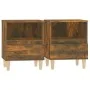 Two smoked oak bedside tables 40x35x50 cm by vidaXL, Nightstands - Ref: Foro24-821805, Price: 69,50 €, Discount: %