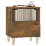 Two smoked oak bedside tables 40x35x50 cm by vidaXL, Nightstands - Ref: Foro24-821805, Price: 69,50 €, Discount: %