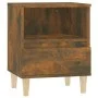 Two smoked oak bedside tables 40x35x50 cm by vidaXL, Nightstands - Ref: Foro24-821805, Price: 69,50 €, Discount: %