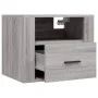 Mesitas de noche de pared 2 uds gris Sonoma 50x36x40 cm de vidaXL, Mesitas de noche - Ref: Foro24-816893, Precio: 81,48 €, De...