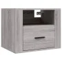 Mesitas de noche de pared 2 uds gris Sonoma 50x36x40 cm de vidaXL, Mesitas de noche - Ref: Foro24-816893, Precio: 81,48 €, De...