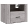 Wand-Nachttische 2 Stück grau Sonoma 50x36x40 cm von vidaXL, Nachttische - Ref: Foro24-816893, Preis: 82,52 €, Rabatt: %