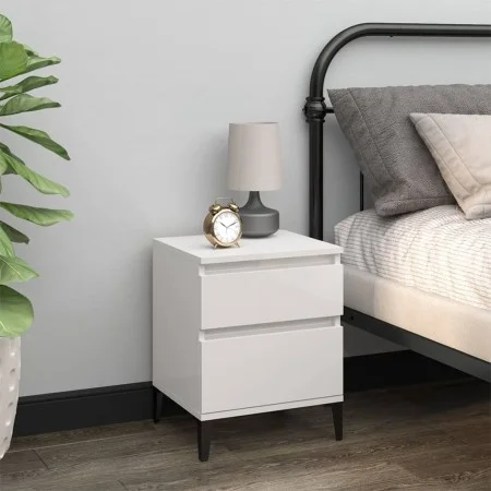 Glossy white nightstand 40x35x50 cm by vidaXL, Lockers and storage cabinets - Ref: Foro24-821846, Price: 52,68 €, Discount: %