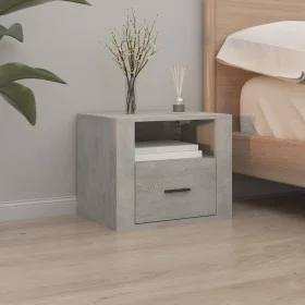 Gray concrete wall-mounted bedside table 50x36x40 cm by vidaXL, Nightstands - Ref: Foro24-816888, Price: 45,38 €, Discount: %