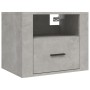 Mesita de noche de pared gris hormigón 50x36x40 cm de vidaXL, Mesitas de noche - Ref: Foro24-816888, Precio: 45,96 €, Descuen...