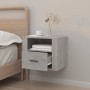 Mesita de noche de pared gris hormigón 50x36x40 cm de vidaXL, Mesitas de noche - Ref: Foro24-816888, Precio: 45,96 €, Descuen...