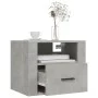 Gray concrete wall-mounted bedside table 50x36x40 cm by vidaXL, Nightstands - Ref: Foro24-816888, Price: 45,38 €, Discount: %