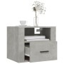Mesita de noche de pared gris hormigón 50x36x40 cm de vidaXL, Mesitas de noche - Ref: Foro24-816888, Precio: 45,96 €, Descuen...