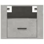 Gray concrete wall-mounted bedside table 50x36x40 cm by vidaXL, Nightstands - Ref: Foro24-816888, Price: 45,38 €, Discount: %