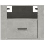 Mesita de noche de pared gris hormigón 50x36x40 cm de vidaXL, Mesitas de noche - Ref: Foro24-816888, Precio: 45,96 €, Descuen...