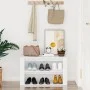 White plywood shoe cabinet 75x35x45 cm by vidaXL, Shoe racks and shoe organizers - Ref: Foro24-816896, Price: 45,65 €, Discou...