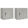 Mesitas de noche de pared 2 uds gris hormigón 50x30x47 cm de vidaXL, Mesitas de noche - Ref: Foro24-816873, Precio: 59,62 €, ...