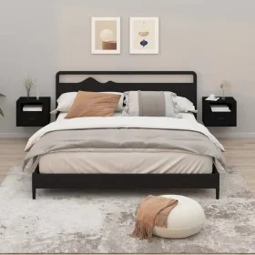 Wall-mounted bedside tables 2 units black 50x36x40 cm by vidaXL, Nightstands - Ref: Foro24-816883, Price: 80,22 €, Discount: %