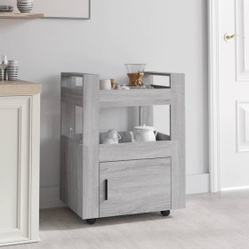Küchenwagen aus grauem Sonoma-Sperrholz 60x45x80 cm von vidaXL, Küchen- und Speisewagen - Ref: Foro24-816830, Preis: 69,93 €,...