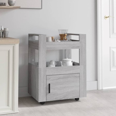 Carrito de cocina madera contrachapada gris Sonoma 60x45x80 cm by vidaXL, Kitchen and dining carts - Ref: Foro24-816830, Pric...