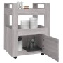 Küchenwagen aus grauem Sonoma-Sperrholz 60x45x80 cm von vidaXL, Küchen- und Speisewagen - Ref: Foro24-816830, Preis: 69,93 €,...