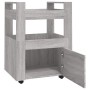 Küchenwagen aus grauem Sonoma-Sperrholz 60x45x80 cm von vidaXL, Küchen- und Speisewagen - Ref: Foro24-816830, Preis: 69,93 €,...