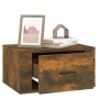 Smoked oak wall bedside table 50x36x25 cm by vidaXL, Nightstands - Ref: Foro24-816850, Price: 27,90 €, Discount: %