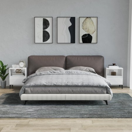 Nachttische 2 Einheiten glänzend weiß 40x35x50 cm von vidaXL, Schränke und Lagerung - Ref: Foro24-821815, Preis: 81,17 €, Rab...