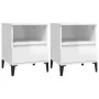 Nachttische 2 Einheiten glänzend weiß 40x35x50 cm von vidaXL, Schränke und Lagerung - Ref: Foro24-821815, Preis: 80,15 €, Rab...