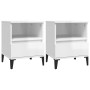 Nachttische 2 Einheiten glänzend weiß 40x35x50 cm von vidaXL, Schränke und Lagerung - Ref: Foro24-821815, Preis: 81,17 €, Rab...