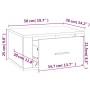 Wand-Nachttisch aus geräucherter Eiche, 50 x 36 x 25 cm von vidaXL, Nachttische - Ref: Foro24-816850, Preis: 27,96 €, Rabatt: %