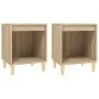 Nightstands 2 units Sonoma oak 40x35x50 cm by vidaXL, Nightstands - Ref: Foro24-821865, Price: 49,76 €, Discount: %