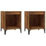 Two smoked oak bedside tables 40x35x50 cm by vidaXL, Nightstands - Ref: Foro24-821885, Price: 41,32 €, Discount: %