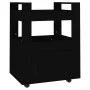 Black plywood kitchen cart 60x45x80 cm by vidaXL, Kitchen and dining carts - Ref: Foro24-816825, Price: 70,92 €, Discount: %