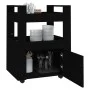 Black plywood kitchen cart 60x45x80 cm by vidaXL, Kitchen and dining carts - Ref: Foro24-816825, Price: 70,92 €, Discount: %