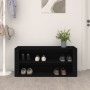 Mueble zapatero de madera contrachapada negro 100x35x45 cm de vidaXL, Zapateros y organizadores de calzado - Ref: Foro24-8169...