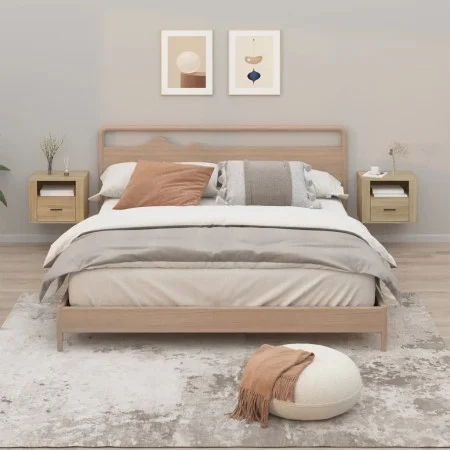 Wand-Nachttische 2 Stk. Sonoma-Eiche-Farbe 50x36x40 cm von vidaXL, Nachttische - Ref: Foro24-816887, Preis: 78,86 €, Rabatt: %