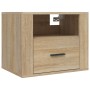 Wall bedside tables 2 pcs Sonoma oak color 50x36x40 cm by vidaXL, Nightstands - Ref: Foro24-816887, Price: 79,86 €, Discount: %