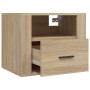 Wall bedside tables 2 pcs Sonoma oak color 50x36x40 cm by vidaXL, Nightstands - Ref: Foro24-816887, Price: 79,86 €, Discount: %