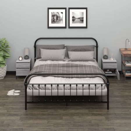 Nightstands 2 units gray Sonoma 40x35x50 cm by vidaXL, Lockers and storage cabinets - Ref: Foro24-821855, Price: 90,21 €, Dis...