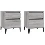 Nightstands 2 units gray Sonoma 40x35x50 cm by vidaXL, Lockers and storage cabinets - Ref: Foro24-821855, Price: 88,95 €, Dis...