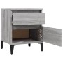 Nightstands 2 units gray Sonoma 40x35x50 cm by vidaXL, Lockers and storage cabinets - Ref: Foro24-821855, Price: 90,21 €, Dis...