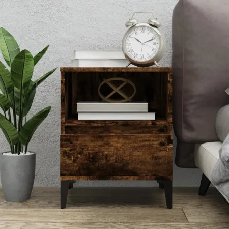 Smoked oak bedside table 40x35x50 cm by vidaXL, Closets and storage - Ref: Foro24-821820, Price: 43,52 €, Discount: %