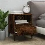 Smoked oak bedside table 40x35x50 cm by vidaXL, Closets and storage - Ref: Foro24-821820, Price: 43,52 €, Discount: %