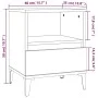 Smoked oak bedside table 40x35x50 cm by vidaXL, Closets and storage - Ref: Foro24-821820, Price: 43,52 €, Discount: %