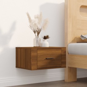 Brown oak wall bedside table 50x36x25 cm by vidaXL, Nightstands - Ref: Foro24-816854, Price: 31,97 €, Discount: %