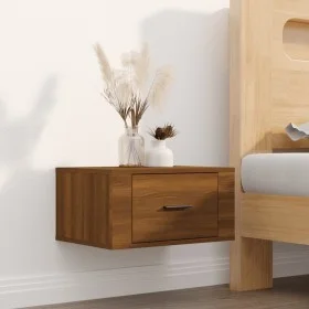 Mesita de noche de pared color roble marrón 50x36x25 cm de vidaXL, Mesitas de noche - Ref: Foro24-816854, Precio: 31,67 €, De...