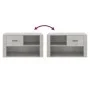 Mueble zapatero madera contrachapada gris hormigón 80x35x45 cm de vidaXL, Zapateros y organizadores de calzado - Ref: Foro24-...