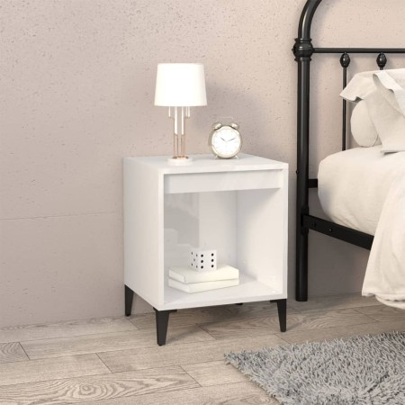 Glänzend weißer Nachttisch 40x35x50 cm von vidaXL, Nachttische - Ref: Foro24-821878, Preis: 38,20 €, Rabatt: %