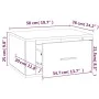 Wand-Nachttische 2 Stück glänzend weiß 50x36x25 cm von vidaXL, Nachttische - Ref: Foro24-816845, Preis: 49,21 €, Rabatt: %