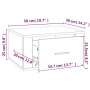 Wand-Nachttische 2 Stück glänzend weiß 50x36x25 cm von vidaXL, Nachttische - Ref: Foro24-816845, Preis: 49,21 €, Rabatt: %