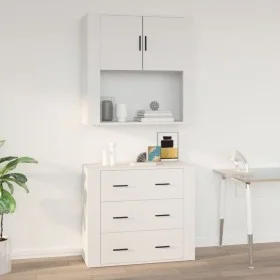 Armario de pared madera contrachapada blanco 80x33x80 cm von vidaXL, Schränke und Lagerung - Ref: Foro24-816584, Preis: 81,75...