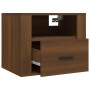 Wandnachttische 2 Stk. braune Eiche 50x36x40 cm von vidaXL, Nachttische - Ref: Foro24-816895, Preis: 70,54 €, Rabatt: %