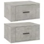 Mesitas de noche de pared 2 uds gris hormigón 50x36x25 cm de vidaXL, Mesitas de noche - Ref: Foro24-816849, Precio: 72,32 €, ...