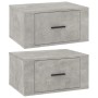 Wand-Nachttische 2 Stück betongrau 50x36x25 cm von vidaXL, Nachttische - Ref: Foro24-816849, Preis: 73,27 €, Rabatt: %